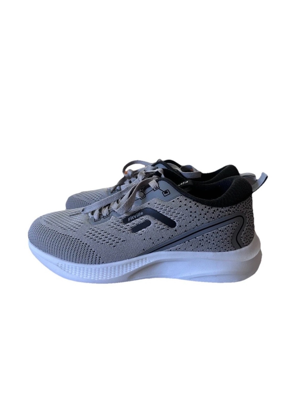 Fitville Men's Gray Athletic Running Walking Shoes